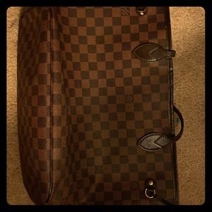 Louis Vuitton Neverfull Bag Mm Damier Ebene Brown